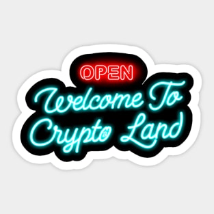 crypto land Sticker